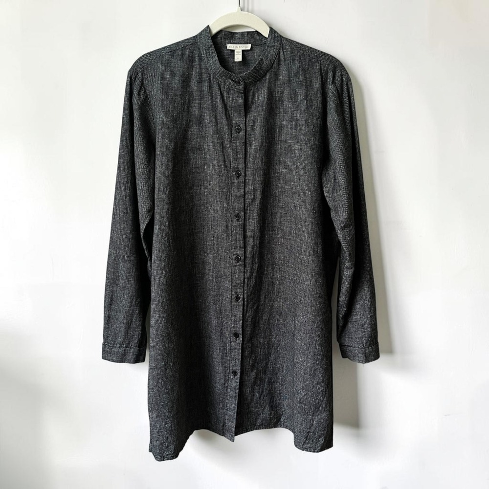 Eileen Fisher Tunic Women's Small Hemp Organic Cotton Relaxed Travel Scandi Top